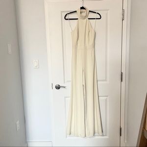 Jay Godfrey Manila Ivory Halter Jumpsuit